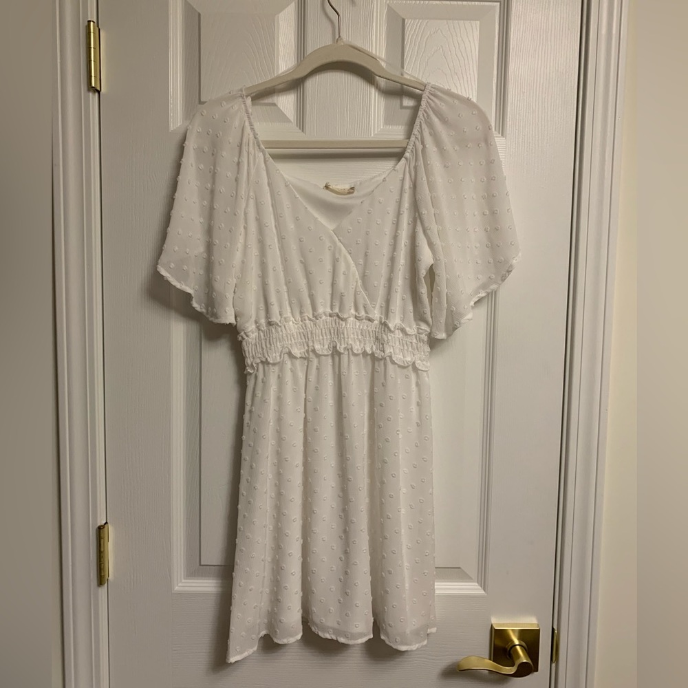 Altar’d State Dotted Swiss White Dress - medium